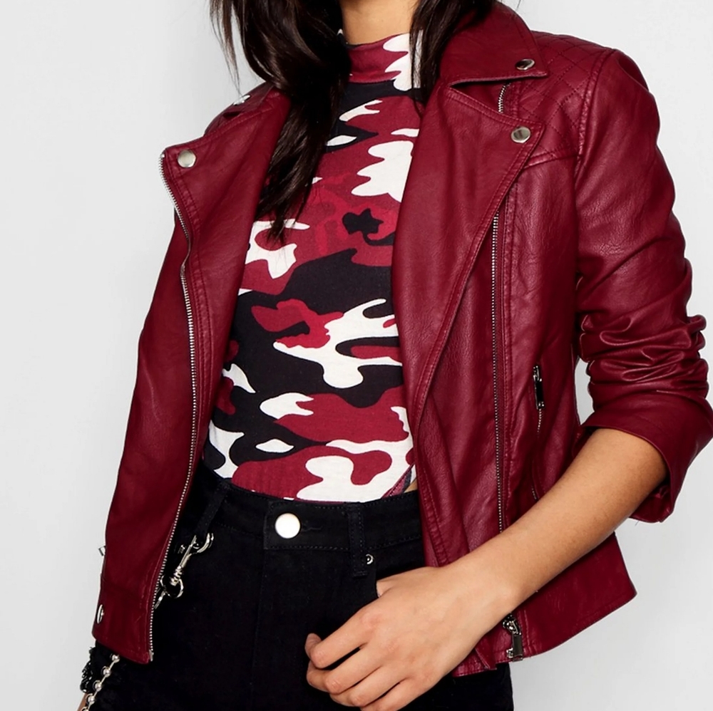 Vegan Leather Biker Jacket